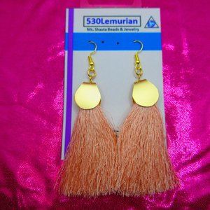 Light Pink Tassel Earrings